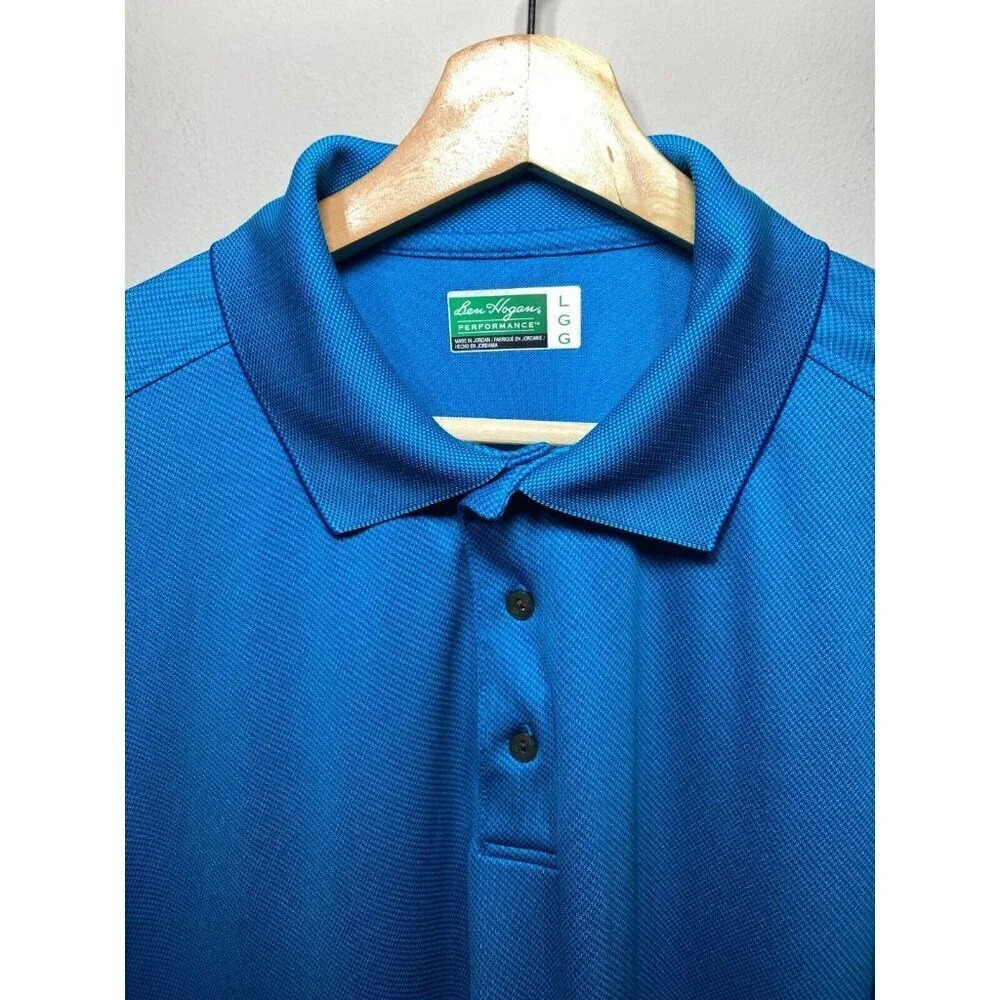 Ben Hogan Men's Golf Performance Short Sleeve Polo Shirt Bright Blue Size: Large - Picture 8 of 16